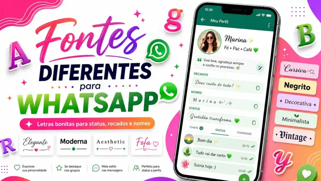 Fontes Diferentes para WhatsApp