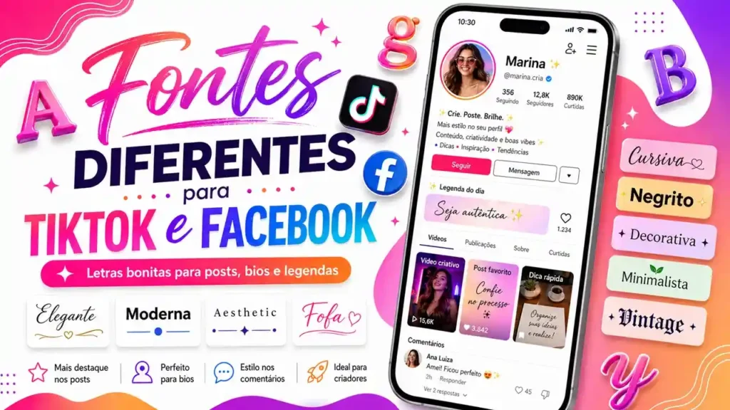 Letras Diferentes para Facebook