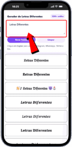 Fontes para Instagram step 1